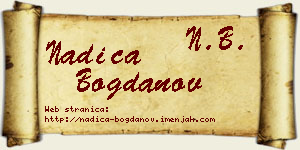 Nadica Bogdanov vizit kartica